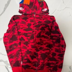 Bape red camouflage full zip